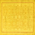 thumbnail image 1 of Ahgly Company Machine Washable Indoor Square Persian Yellow Traditional Area Rugs, 7' Square, 1 of 4