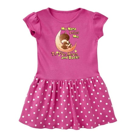 

Inktastic My Nana Loves Me To The Moon and Back Gift Toddler Girl Dress
