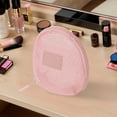 thumbnail image 5 of Unique Bargains 1 Pc Mesh Hand-held Sundries Makeup Bag Polyester Pink 4.92in, 5 of 6