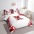 thumbnail image 3 of Manfei Letter Monogrammed K Boy 7-Piece Twin Bedding Sets,Sport Baseball Bedding Comforter Set,Ball Gamer Breathable Sheet Sets,Lightweight Room Decor,Reversible, 3 of 8