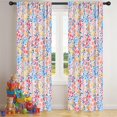thumbnail image 5 of Blackout Kids Curtains,Pink Pioneer Flower Pattern Childrens Insulated Curtains Set Of 2,Bedroom Essentials,Toddler Room Decor 42x84in(106x213cm), 5 of 5