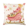 thumbnail image 1 of Funda de almohada de lino para decoración del hogar, cubierta de cojín de 45x45cm para sofá, coche, árbol de Navidad, alce, muñeco de nieve, Año Nuevo 2024, 1 of 4