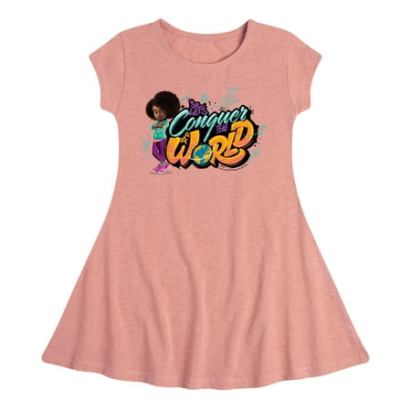 

Karma s World - Conquered The World - Toddler And Youth Girls Fit And Flare Dress