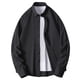 thumbnail image 1 of Camisas Hombre Vestir Camisa de moda para hombre, manga larga, tendencia de primavera, camisa a rayas informal para hombre (Black, 3XL), 1 of 4