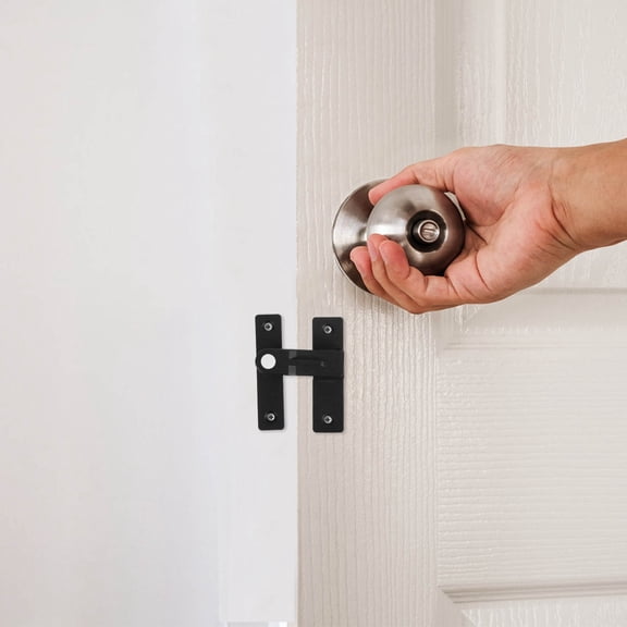 PENIKOKO Stainless Steel Buckle Lock with Anti-Theft Bolt for Bathroom Door Security, 1 Piece