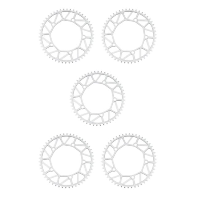 Youkk Alloy Crank set - Durable Precise Fit Smooth Operation - Guaranteed Compatibility Bicycles Crank 50T silver 5Set