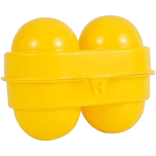 2 uds Mini portahuevos 2 rejillas contenedor de almacenamiento de huevos Picnic Camping portahuevos con mango fijo amarillo, mini portahuevos, suministros de camping