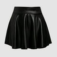 thumbnail image 2 of MIXUE Skirts For Women Summer Solid Color Pleated High Waist A Line Mini Skirt Outwear,Black,S, 2 of 3