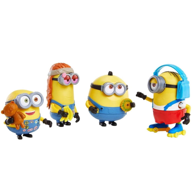 Minion Moving Toy 怪盗グルー ミニオンズ Rise of Gru Minions on the Move Action Figure 4-Pack (Chillin' Out