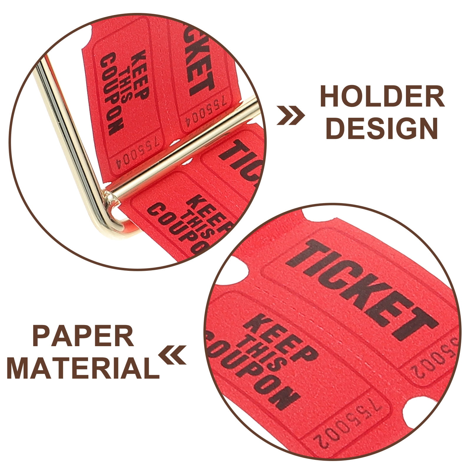 GOOHOCHY Single Deck Raffle Tickets Raffle Tickets and Dispenser 19.00X14.00X8.00CM