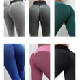 thumbnail image 5 of Pantalones de yoga ajustados de cintura alta con diseño de panal de abeja y jacquard para mujer, 5 of 5