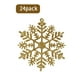 thumbnail image 2 of 24 Stück Glitter Schneeflocke Kunststoff Weihnachten Schneeflocke Ornamente Mit 24 Silberseil Für Weihnachtsdeko Fensterdeko（10 cm, Dorado）, 2 of 8