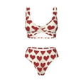 thumbnail image 4 of Rocae Love for Bikini Set for Women Two Piece Sexy High Swimsuits Split Crossover Bikini Large, 4 of 9