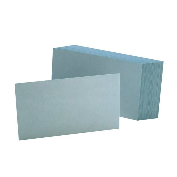 Oxford Blank Color Index Cards, 3" x 5", Blue, 100 Per Pack (7320 BLU) - Walmart.com - Walmart.com