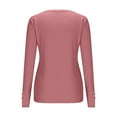 thumbnail image 5 of FAIWAD Going out Tops for Women Scoop Neck Long Sleeve Slim Fitted Knit Shirts Button Down Casual Basic Blouse, 5 of 8