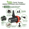 thumbnail image 3 of Alpine Corporation Eco-Twist Energy-Saving Pump 4000GPH, 33' Cord for Ponds, Filtration Systems, & Waterfall, 3 of 12