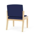 thumbnail image 3 of Amherst Wood Reception Waiting Armless Guest Chair / Natural Wood / Blue, 3 of 5