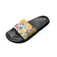 thumbnail image 2 of Psesaysky Women's Slide Sandals Tulip Prints Summer Comfortable Slip-on House Slippers Stylish Non-Slip Colorful Beach Sandals Dormitory Slippers Black Sole Size 6, 2 of 7