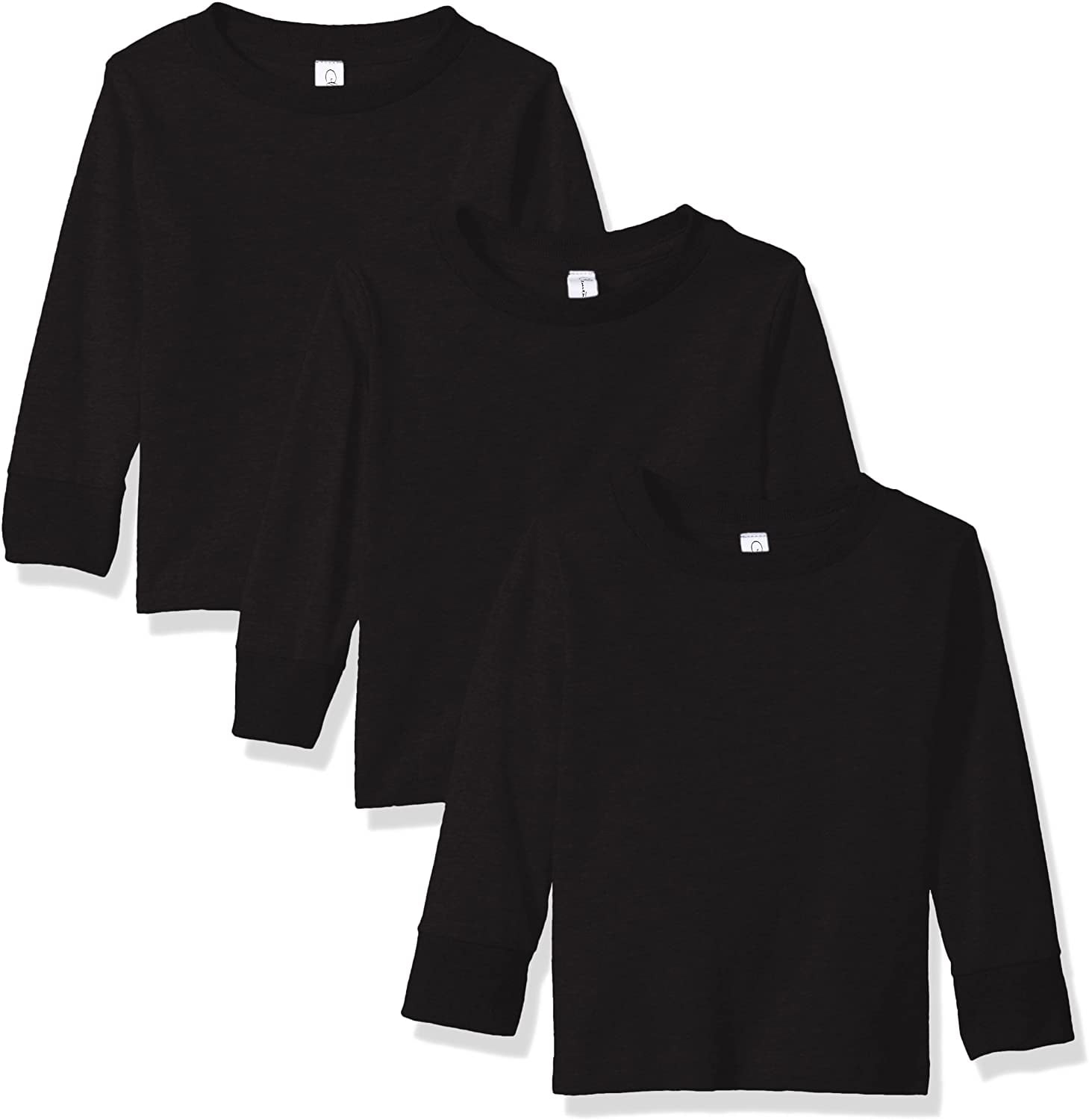 Toddler Girls Long Sleeve Basic T-Shirt, 3-Pack