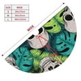 thumbnail image 5 of Kll 30" Christmas Tree Skirt Skull And Palm Leaves Xmas Tree Skirts Mat For New Year Xmas Holiday Party Indoor Outdoor Home Decoration, 5 of 9