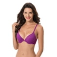 thumbnail image 1 of Curve Muse Women's Plus Size Full Coverage Underwire Front Close Bras-1PK-FUSHIA-46D, 1 of 6