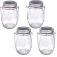 thumbnail image 2 of Solar Mason Jar Lights 4Pack Led String Fairy Star Firefly Jar Lids Lights Jars, 2 of 4