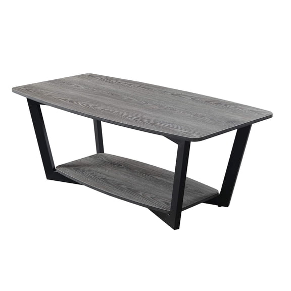 Pemberly Row Coffee Table in Driftwood Gray Wood Finish