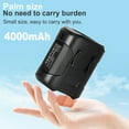 thumbnail image 4 of Waist Fan Clip Fan 4000mAh Quiet Cooling Fan Travel Fan Rechargeable Fan Adjustable Speed Suitable for Outdoor Work, 4 of 8