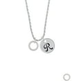 thumbnail image 2 of Delight Jewelry Silvertone Psalm 23:1 Eternity Ring Silvertone Script Initial Disc - R - Charm Necklace, 20"+3", 2 of 4