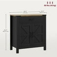 thumbnail image 3 of HOMCOM Buffet avec 1 Tiroir 1 Armoire de Rangement Buffet, Noir, 3 of 9