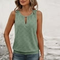 thumbnail image 6 of bnaln Tank Tops for Women Elegant Eyelet Tunic Shirts Sleeveless Camisole Keyhole Neck Trendy Summer Tops Loose Beach Flowy Cami Shirts Y2K Going Out Tops Cute Tshirts Fashion Outfits, 6 of 9