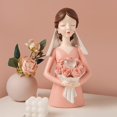 thumbnail image 4 of Estatua de la novia Zulema Rosa 18x17x35cm Resina, 4 of 7