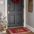 thumbnail image 4 of Welcome Christmas Door Mat Non Slip, Buffalo Check Plaid Christmas Tree Floor Front Doormat for Christmas Winter Decor Yard Kitchen Indoor Outside Entry Entrance 17 x 29 Inch, 4 of 6