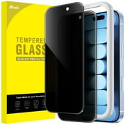 JETech Privacy Screen Protector for iPhone 17 6.3-Inch, Anti-Spy Tempered Glass Film with Easy Installation Tool, 2-Pack