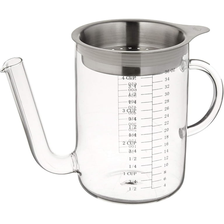Kchenprofi 4-Cup Gravy Separator  Heat-Resistant Glass & Stainless Steel Fat  Separator with Easy-Pour Spout - Walmart.com