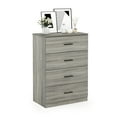 thumbnail image 5 of Furinno Tidur Simple Design 4-Drawer Dresser with Handle, French Oak Grey, 5 of 5