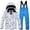 Blue, variant on Girls Ski Jacket and Suspender Pants Set Kids Windproof 2 Piece Print Waterproof Snow Suit with Hood for Winter Outdoor Skiing Snowboarding Hot Pink Size 6-7 Years