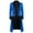 Blue, variant on WREESH Mens Gothic Tailcoat Jacket Vintage Steampunk Tuxedo Peak Lapel Long Sleeve Trench Coat Double Breasted Overcoat Halloween Costumes Black