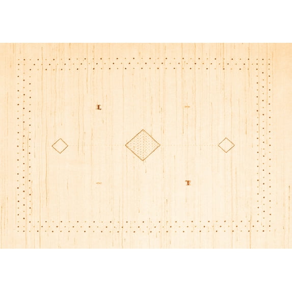 Ahgly Company Indoor Rectangle Solid Orange Modern Area Rugs, 4' x 6'