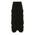 thumbnail image 5 of Franhais Women Solid Color Skirt, Drawstring Pleated Adjustable Elastic High Waist Half Dress, 5 of 6