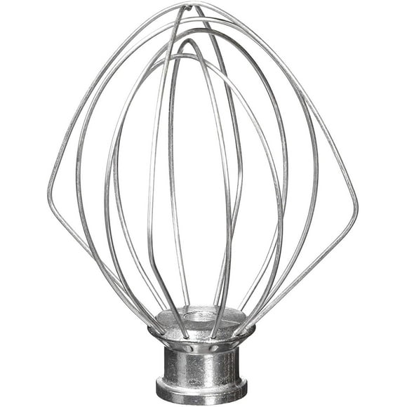 Accessoire Fouet à 6 Fils Compatible avec KitchenAid Batteur sur Socle à Tête Inclinable, Remplace K45WW, Acier Inoxydable, Fouet à Œufs, Fouet à Mayonnaise pour Gâteaux