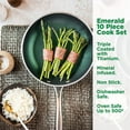 thumbnail image 2 of Granitestone Emerald Collection 10 Piece Pots and Pans Set with Ultra Nonstick Stainless Steel Stay Cool Handles, Oven & Dishwasher Safe, 2 of 8