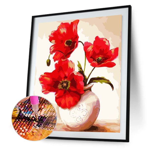 Cuadros Decorativos Florero Florero Redondo Completo Taladro Mosaico Imagen de Rhinestone Kit Art (B6425) Sywqhk Nuevos Originales