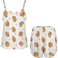 thumbnail image 3 of HPINK-T Womens Cami Shorts Pajama Sets Kawaii Happy Capybara Soft 2 Piece Pj Lounge Set Sleep Sleepwear, 3 of 5