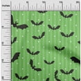 thumbnail image 2 of oneOone Popeline de Coton Sergé Tissu Vert Matériel de Robe d'Halloween Tissu Imprimé Tissu au Mètre 56 Pouces de Large, 2 of 4