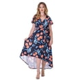 thumbnail image 3 of Womens Floral High-Low V-Neck Maxi Dress, 3 of 5