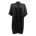thumbnail image 3 of Mode Été pour Femmes Couleur Unie Manches Courtes Col Rond Ample Grande Taille Haut Décontracté Vente de Week-End, 3 of 4