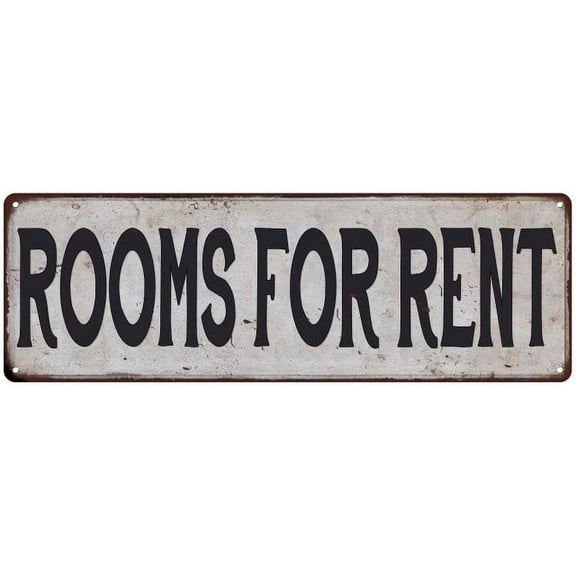 ROOMS FOR RENT Vintage Look Rustic 6x18 Metal Sign Chic Retro 206180035149