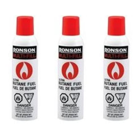 Ronson Multi-Fill Butane 165 Gram (Pack of 3)