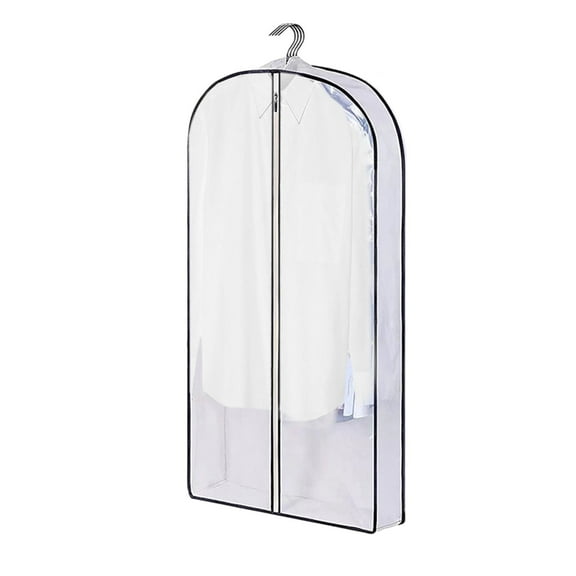 MERILER Foldable Garment Bag for Closet Storage and Travel - Large Suit Bag with Two Transparent Windows for Suits, Skirts, and Jackets